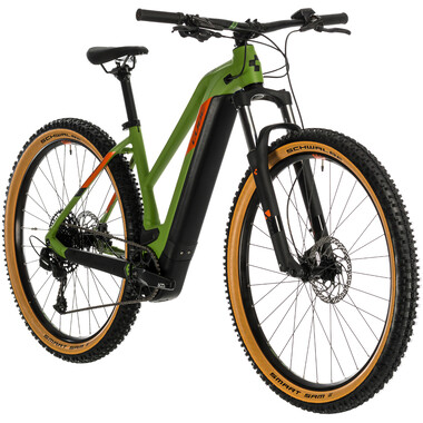 Mountain Bike eléctrica CUBE REACTION HYBRID EX 500 TRAPEZ 29" Mujer Verde/Naranja 2020 0